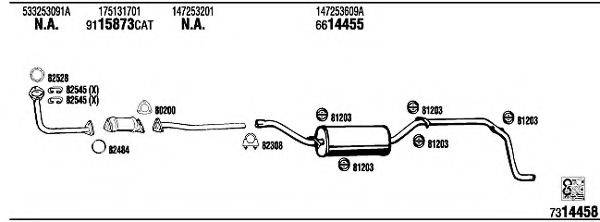 WALKER VW21004 Система випуску ОГ