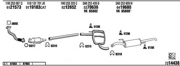 WALKER VW50150 Система випуску ОГ