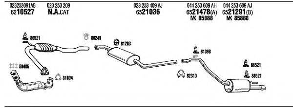 WALKER VW72304 Система випуску ОГ