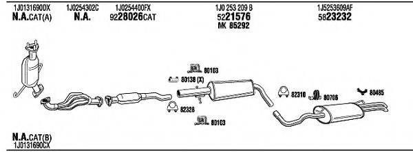 WALKER VWH16511 Система випуску ОГ