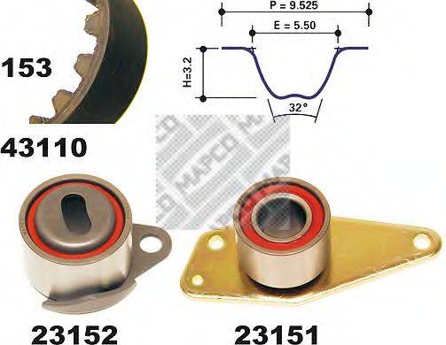 MAPCO 23110 Комплект ременя ГРМ