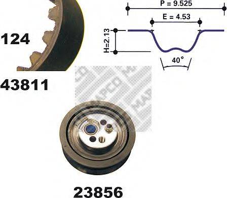 MAPCO 23811 Комплект ременя ГРМ