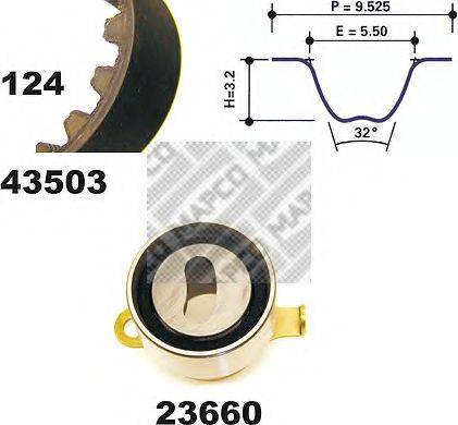 MAPCO 23503 Комплект ременя ГРМ