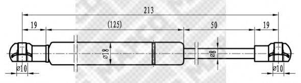 MAPCO 91006 Газова пружина, капот