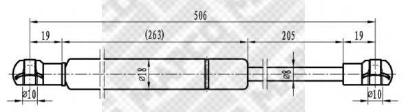 MAPCO 91403 Газова пружина, капот