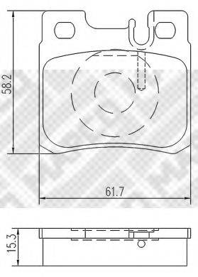 MAPCO 6706 Комплект гальмівних колодок, дискове гальмо