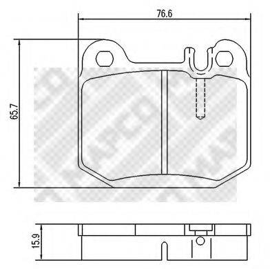 MAPCO 6746 Комплект гальмівних колодок, дискове гальмо