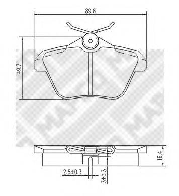 MAPCO 6773 Комплект гальмівних колодок, дискове гальмо