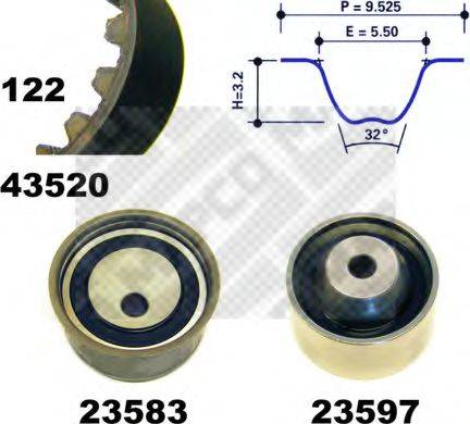 MAPCO 23520 Комплект ременя ГРМ