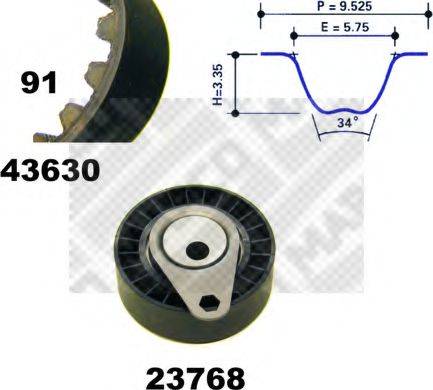 MAPCO 23630 Комплект ременя ГРМ