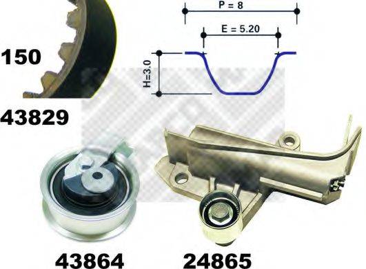 MAPCO 23902 Комплект ременя ГРМ