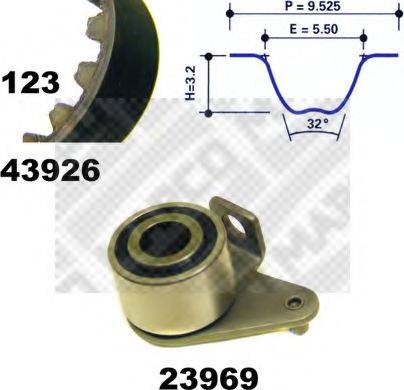 MAPCO 23926 Комплект ременя ГРМ