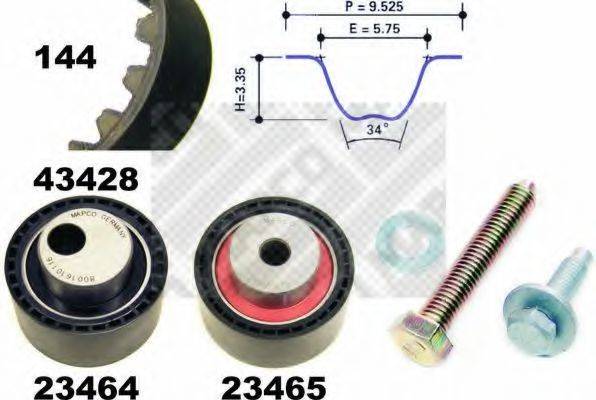 MAPCO 23428 Комплект ременя ГРМ