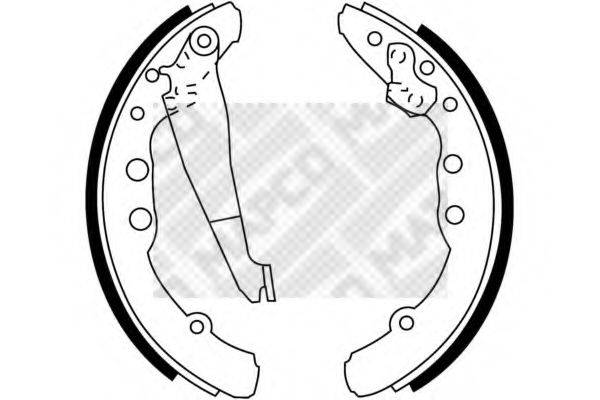 MAPCO 8822 Комплект гальмівних колодок