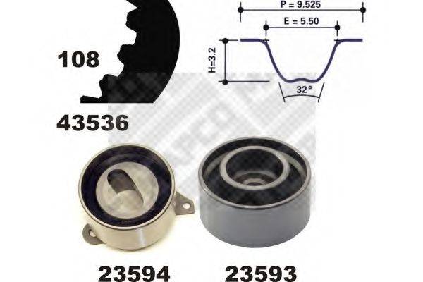 MAPCO 23536 Комплект ременя ГРМ