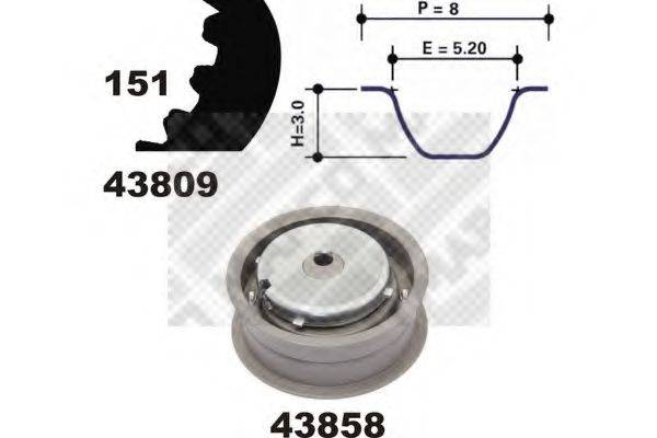 MAPCO 73815 Комплект ременя ГРМ