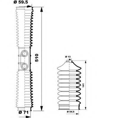 MOOG K150249 Комплект пильника, рульове керування