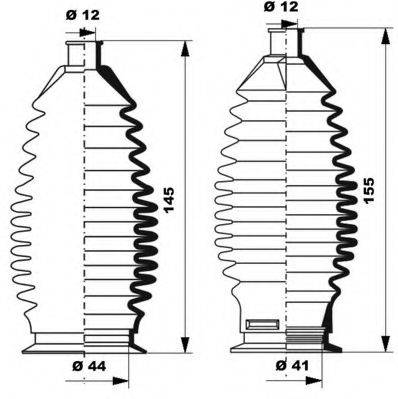 MOOG K150261 Комплект пильника, рульове керування