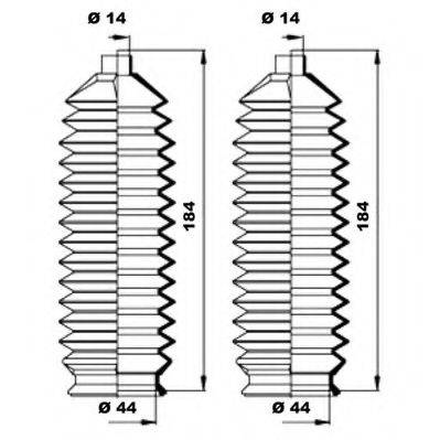 MOOG K150267 Комплект пильника, рульове керування