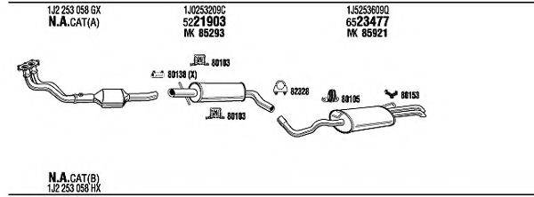 FONOS VW26042B Система випуску ОГ