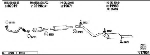 FONOS VW36082B Система випуску ОГ