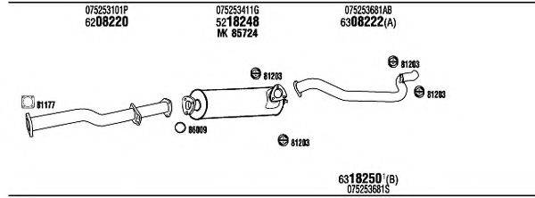 FONOS VW60235 Система випуску ОГ