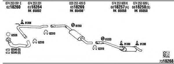 FONOS VW72244 Система випуску ОГ