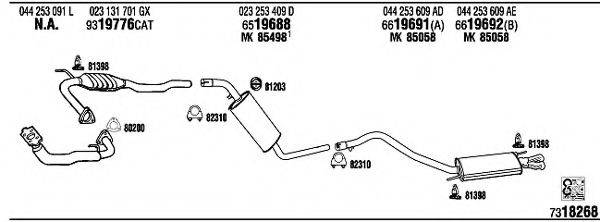 FONOS VW72263 Система випуску ОГ