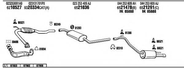 FONOS VW72298 Система випуску ОГ