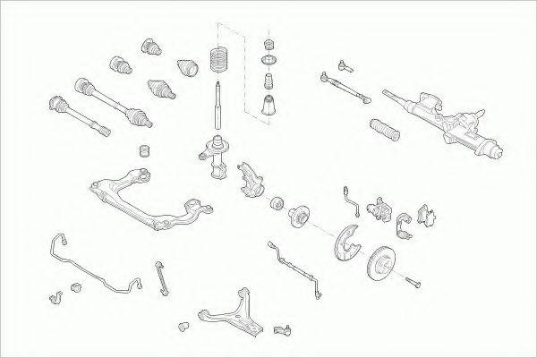 BOGE AUDI80FB002 Рульове управління; Підвіска колеса