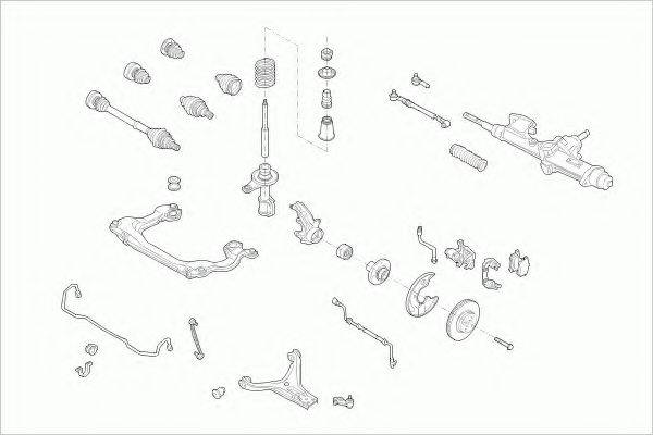 BOGE AUDI80AVFB005 Рульове управління; Підвіска колеса