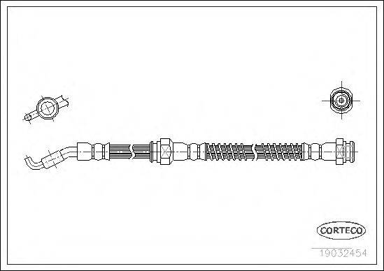 CORTECO 19032454 Гальмівний шланг