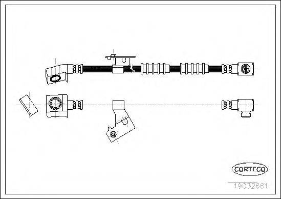 CORTECO 19032661 Гальмівний шланг