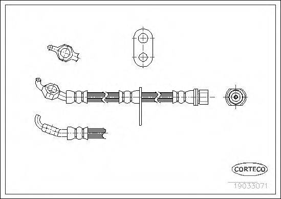 CORTECO 19033071 Гальмівний шланг