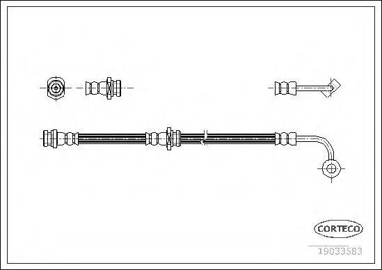 CORTECO 19033583 Гальмівний шланг