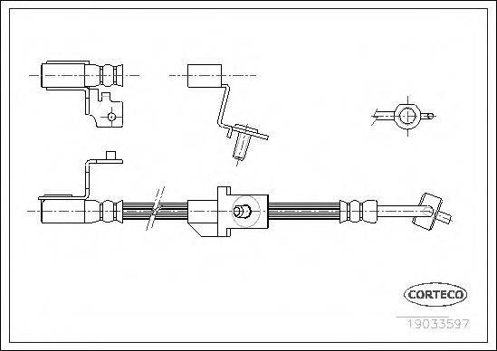 CORTECO 19033597 Гальмівний шланг