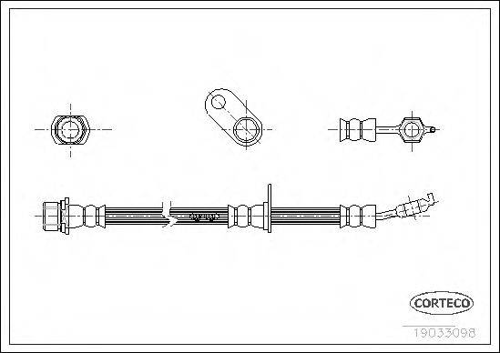 CORTECO 19033098 Гальмівний шланг
