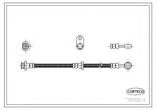 CORTECO 19032674 Гальмівний шланг
