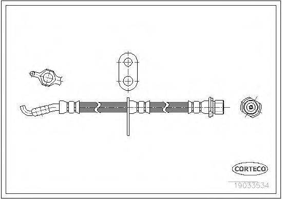 CORTECO 19033534 Гальмівний шланг