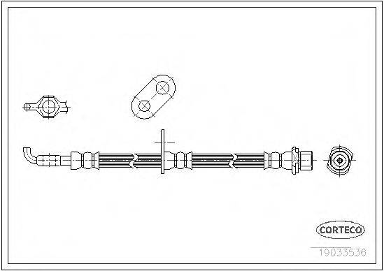 CORTECO 19033536 Гальмівний шланг