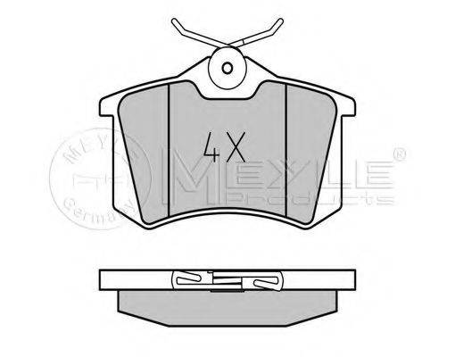 MEYLE 0252096117 Комплект гальмівних колодок, дискове гальмо