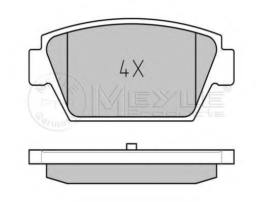 MEYLE 0252112514 Комплект гальмівних колодок, дискове гальмо