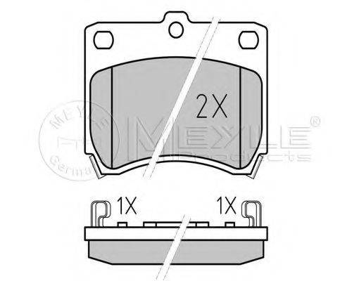 MEYLE 0252135514W Комплект гальмівних колодок, дискове гальмо