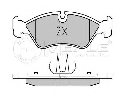 MEYLE 0252186217 Комплект гальмівних колодок, дискове гальмо