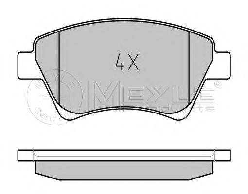 MEYLE 0252393018 Комплект гальмівних колодок, дискове гальмо