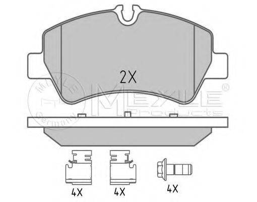 MEYLE 0252560418 Комплект гальмівних колодок, дискове гальмо