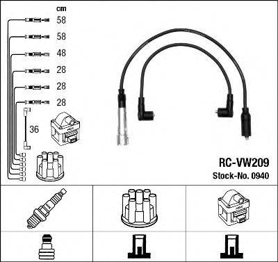 NGK 0940 Комплект дротів запалювання