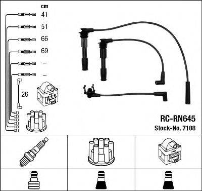 NGK 7108 Комплект дротів запалювання