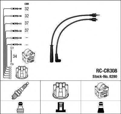 NGK 8290 Комплект дротів запалювання