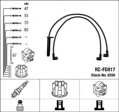 NGK 8556 Комплект дротів запалювання